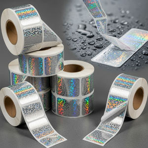 XJY Holographic Adhesive Paper Sheets Rolls Sticker Paper Holographic <strong>Vinyl</strong> Waterproof Custom Sticker - Product Image 2