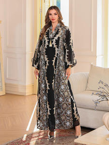 Nouvelle collection 2026 : Robe de soirée musulmane en mousseline de haute qualité pour <span class=keywords><strong>femme</strong></span>, modèle Joqisha Abaya, vêtement islamique. - Product Image 2