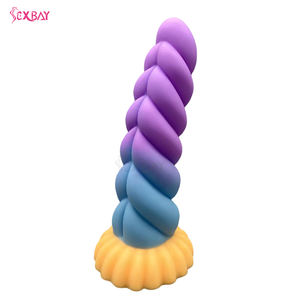 Sexbay Silikon Dildo Besar Warna-warni Butt Plug Ekspansi Masturbator Penis Artifisial Besar Pemijat Pantat untuk Pria atau Wanita - Product Image 2