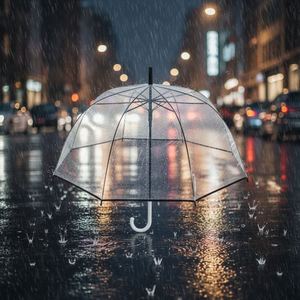 Wholesale High Quality Outdoor clear <b>Umbrella</b> <b>Windproof</b> Transparent <b>Umbrella</b> With Logo for Advertising Promotion - Product Image 3