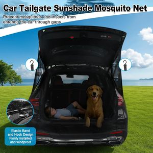 Moustiquaire magnétique pour <span class=keywords><strong>voiture</strong></span>, pare-soleil pour porte arrière, écran en maille pour <span class=keywords><strong>coffre</strong></span>, moustiquaire pour hayon en polyester - Product Image 3