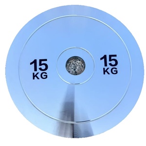 แผ่นน้ำหนักเหล็กชุบเคลือบสำหรับบาร์เบลล์ผู้ชาย รูใหญ่ สำหรับใช้งานเชิงพาณิชย์ ฟิตเนส เพาเวอร์ลิฟติ้ง พร้อมที่<span class=keywords><strong>จับ</strong></span> - Product Image 5