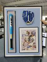 Décoration murale 3D sur le thème du baseball, tableau encadré avec objets réels, décoration murale sportive pour club