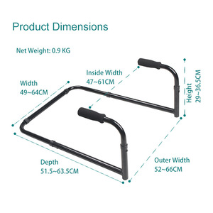 Barra de Apoyo Plegable para el Hogar y Prevención de Caídas, Barra de Agarre para Personas Mayores, Barra de Seguridad Ajustable para Cama, para la Seguridad de Adultos Mayores - Product Image 5