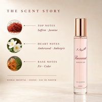 VILiLY25ml Parfum Unisex Floral Oriental dengan Aroma Saffron, Melati & Kayu Amber, Tahan Lama, Ukuran Perjalanan, Kemasan Retail