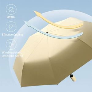 Parapluie Portable Automatique Pliant en 3 sections, Anti-UV, Petit Format, Personnalisable, Idéal Été, Fabricant - Product Image 3