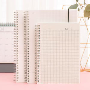 A5 A6 B5 couverture transparente PP carnet de notes grille lignes régulières <span class=keywords><strong>Cornell</strong></span> grille points feuille intérieure carnet spirale - Product Image 1