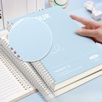 Cahiers à spirale épais et vibrants A5 Soft Coil avec couvertures rigides durables Journaux doublés simples multicolores pour le bureau, l'école