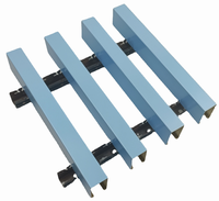 Tira moderna falso techo materiales de construcción en forma de U deflector de aluminio techo suspendido para decoración de oficina
