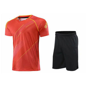 Conjunto de chándal de voleibol para hombre y mujer, camiseta de tenis y pantalones cortos, ropa deportiva informal holgada de secado rápido de poliéster, venta al por mayor - Product Image 5