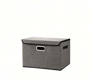 Household Items High Quality Foldable Fabric <b>Storage</b> <b>Boxes</b> Bins With Lid for Dress Clothes Toy <b>Storage</b> - Product Image 2