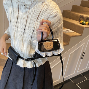 Elegante borsa a tracolla per ragazze con fiocco borsa a tracolla per <span class=keywords><strong>bambina</strong></span> con tre cinghie alla moda borsa portatile per bambini in poliestere - Product Image 3
