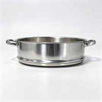 Panier vapeur rond en acier inoxydable 201 de qualité alimentaire avec double poignée, grille de cuisson vapeur, tailles multiples de 16 cm à 26 cm