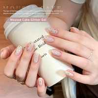 Vernis à ongles gel pailleté fin effet neige et glace d'hiver 16 ml pour Noël