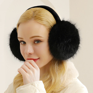 Cache-oreilles en peluche mignons pour femmes, cache-oreilles pliables chauds pour l'hiver, protège-oreilles pour le froid, pour l'extérieur - Product Image 3