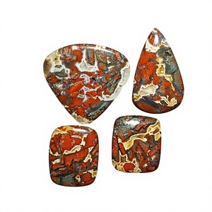 FAIJAN GEMS Cabochon en Agate Rouge Naturelle et Marcassite Fait Main pour la Fabrication de Bijoux, Taille et Forme Personnalisables, Fournisseur tiers - Product Image 1
