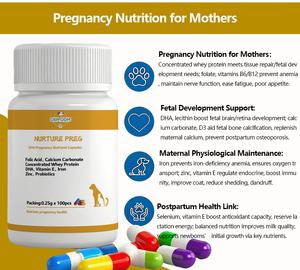 Премиум-добавка для животных (кошек и собак) – капсулы с DHA, фолиевой кислотой и кальцием для беременных животных с чувствительным пищеварением (для матери и плода) - Product Image 4