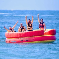 Kunden spezifisches kommerzielles verrücktes 6-Personen-UFO-aufblasbares Ski-Schlepp rohrs ofa aus strap azier fähigem PVC-Material