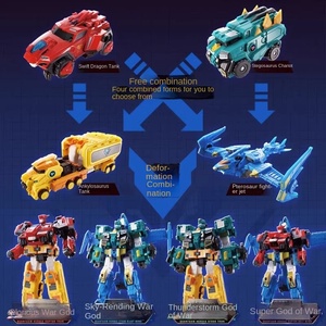 Authentique Robot Transformer et Combinable Quantum Squad Dinosaur Guardians Super-Sound War God en Plastique, Jouet pour Enfants Garçons 14 - Product Image 4