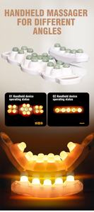 Lit de <span class=keywords><strong>Massage</strong></span> thermique infrarouge électrique Portable V3 acupression complète du corps avec Table de <span class=keywords><strong>Massage</strong></span> en cuir synthétique en pierre de rouleau de Jade - Product Image 4