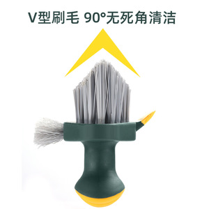 Multi Functional Crevice <b>Brush</b> Nylon Bristles <b>For</b> Floor And Toilet <b>Cleaning</b> With Scraper Feature - Product Image 3