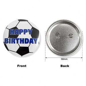 Sport <b>Football</b> Brooch Button <b>Pin</b> <b>Badge</b> Happy Birthday Party Decoration <b>Pins</b> for Kids Children Men Women Teenagers - Product Image 2