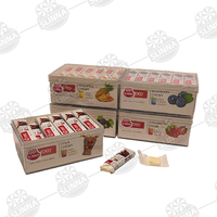 Vente en gros cube de saveurs de fruits halal assortis Suisses sugus fruits à mâcher lait doux gommeux délicieux bonbons boîtes d'emballage en vrac