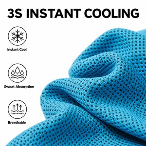 Toalla refrescante de poliéster ecológica de 100 x 30 cm, transpirable, para deportes. - Product Image 2