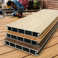 Planche de terrasse en composite d'aluminium résistant aux intempéries et ignifuge, extrudée en aluminium