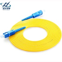 Cordon de brassage fibre optique monomode SC UPC 3,0 mm Simplex certifié CE, atténuation 0,2 dB, gaine extérieure LSZH, FC SC LC ST pour données