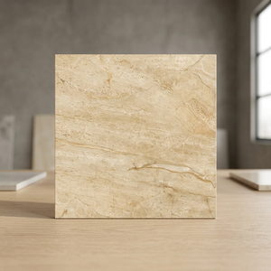 Athena Beige Design 60x60cm Glossy Porcelain Tiles 8mm Full Polished Premium Flooring Interior Glazed Ceramic Design - Product Image 1