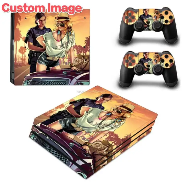 For PS4 Pro Skin Sticker Controller Skin Cover for Play Station 4 for PS4 Pro Console and 2 Controller Skin Sticker