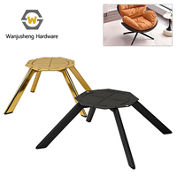 Support de base pivotant à quatre griffes en métal électroplaqué pour canapé/bureau, pièce de rechange pour pied de support