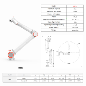 2025 phát hành 30kg sáu trục Robot hợp tác cho hàn và mài 24V cobot với tự động hóa palletizer - Product Image 3