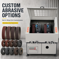 Machine de polissage professionnelle pour tubes métalliques, avec roue abrasive à grain personnalisé pour décapage de rouille, polissage et finition à effet brossé