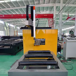 H800 Cnc Steel Beam Plasma Cutting Machine I/H/U Profile 6 Mm Hole Robotics For Square Pipe