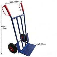 Chariot à main pliable sur mesure, robuste, industriel, OEM, capacité de charge de 150 kg, avec plateforme en acier
