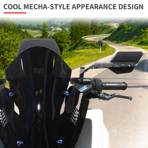 Rétroviseur latéral universel pliable en verre bleu et blanc pour moto et scooter, design tendance, 8mm 10mm - Product Image 6