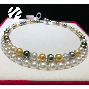 Collar de perlas de Tahití, colores naturales tradicionales, calidad superior, Mar del Sur, mezcla de perlas - Product Image 5