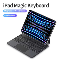 Funda con Teclado Táctil Retroiluminado Flotante de Cuero Inteligente Inalámbrico Certificado para iPad Pro 11 con Levitación Magnética