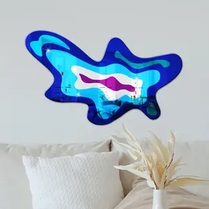 Lvfan TYU067 colore tridimensionale acqua spiaggia caratteristica specchio acrilico adesivo decorazione per la casa stampa UV parete trasparente sti