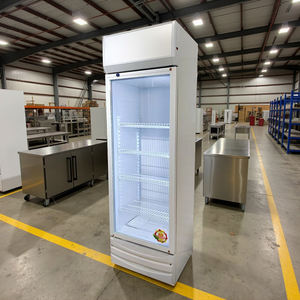 Exhibidor <span class=keywords><strong>Vertical</strong></span> Refrigerado para Bebidas, con Puerta de Vidrio Individual, Iluminación LED, para Supermercados, Restaurantes, Botellas de Cerveza - Product Image 1