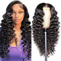 Perruques frontales HD en dentelle naturelle, perruques complètes HD en dentelle pour femmes noires, perruques sans colle en cheveux humains, vente en gros