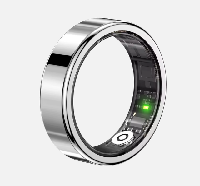 Smart Ring, White, Scratch-Resistant and Waterproof, NFC Payment, Health Monitor, Women's Fashion Accessory