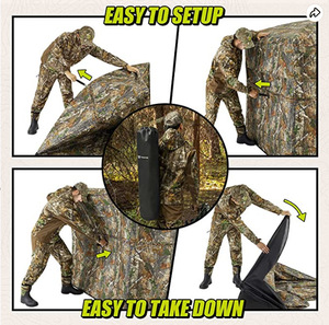 Săn bắn mù im lặng nhìn thấy thông qua mù 3-4 người bật lên mặt đất mù với có thể tháo rời màn bảng tets săn bắn - Product Image 4