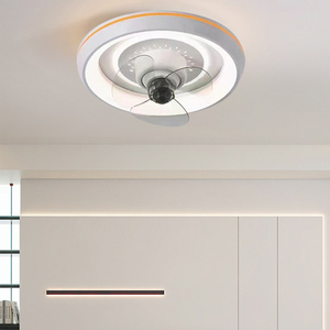 ไฟพัดลมเพดาน LED แบบเรียบง่ายทันสมัยพร้อมหัวปรับได้สำหรับห้องนอนและห้องนั่งเล่น - Product Image 5