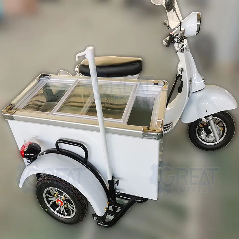Chariot de vente de crème glacée, nouveau, ORIGINAL, 3 roues, tricycle électrique