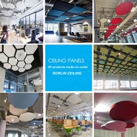 Abat-jour industriel tendance en fibre de verre et feutre, panneaux acoustiques pour plafond, fabrication professionnelle
