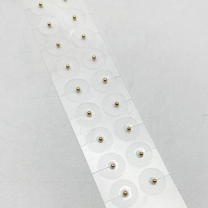 Bulk Professional 24 Karat Gold Auricular Gips Magnet perlen Ohr punkt Aufkleber Ohr samen Akupunktur Kristall Ohr Samen Akupunktur