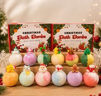 Coffret Cadeau pour Enfants : Bombes de Bain Parfumées et Boules de Bain en Plastique en Forme d'Ours et de Canard, Jouets de Bain Surprise pour le Bain Quotidien